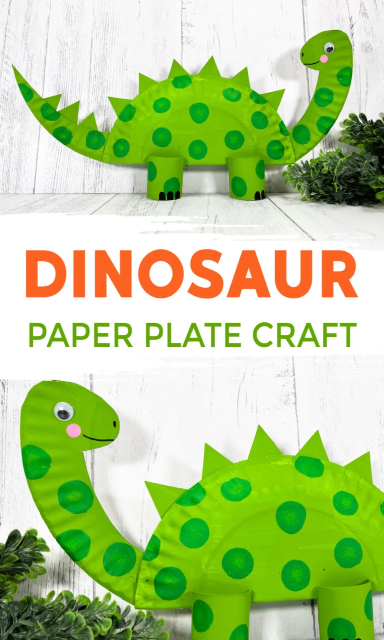 Paper Plate Dinosaur Craft for Kids