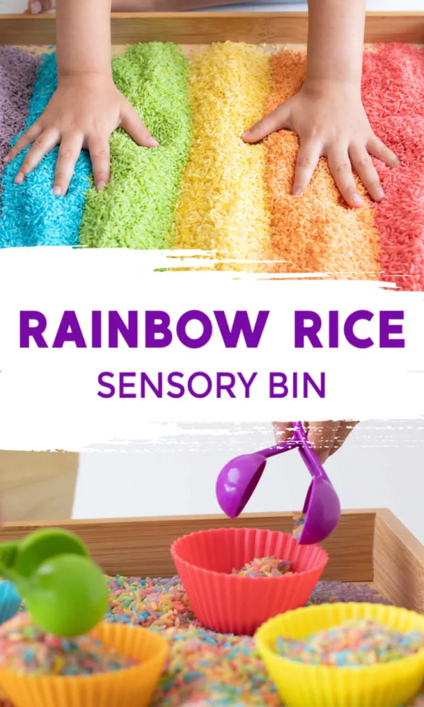 Bring bright, hands-on color exploration to sensory play with this Rainbow Rice Sensory Bin, a visually engaging activity designed to support touch, sight and fine motor development through scooping, pouring and sorting play.