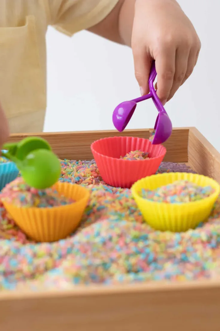 Image for Rainbow Rice Sensory Bin