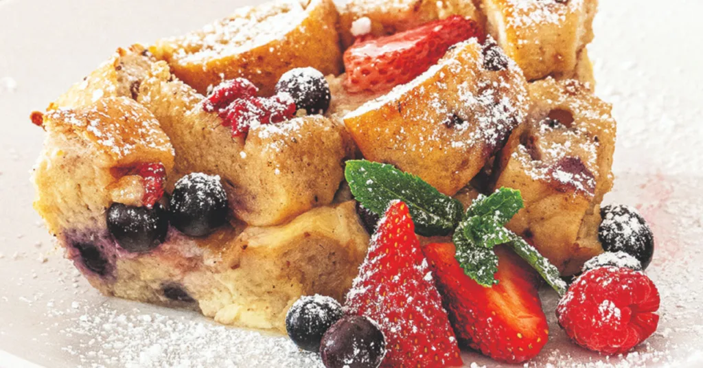 Berry French toast casserole combines fresh fruit, soft custard and crisp topping for a breakfast that's both comforting and impressive.