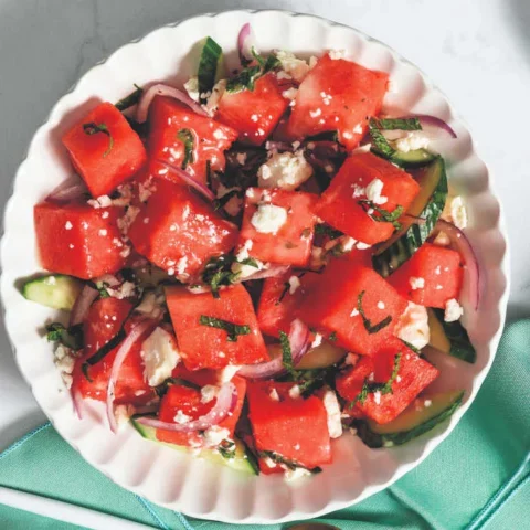 Best Watermelon Salad with Feta and Mint