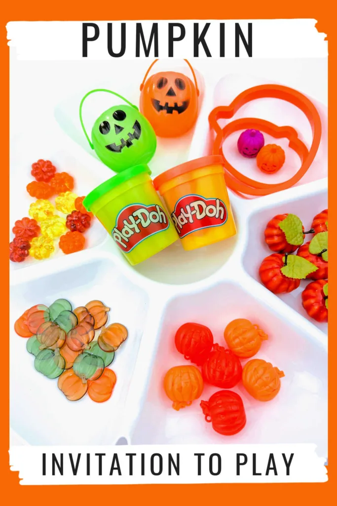 Create festive sensory fun with this Pumpkin Invitation to Play that transforms simple play dough and fall-themed items into an engaging hands-on experience kids love to explore.