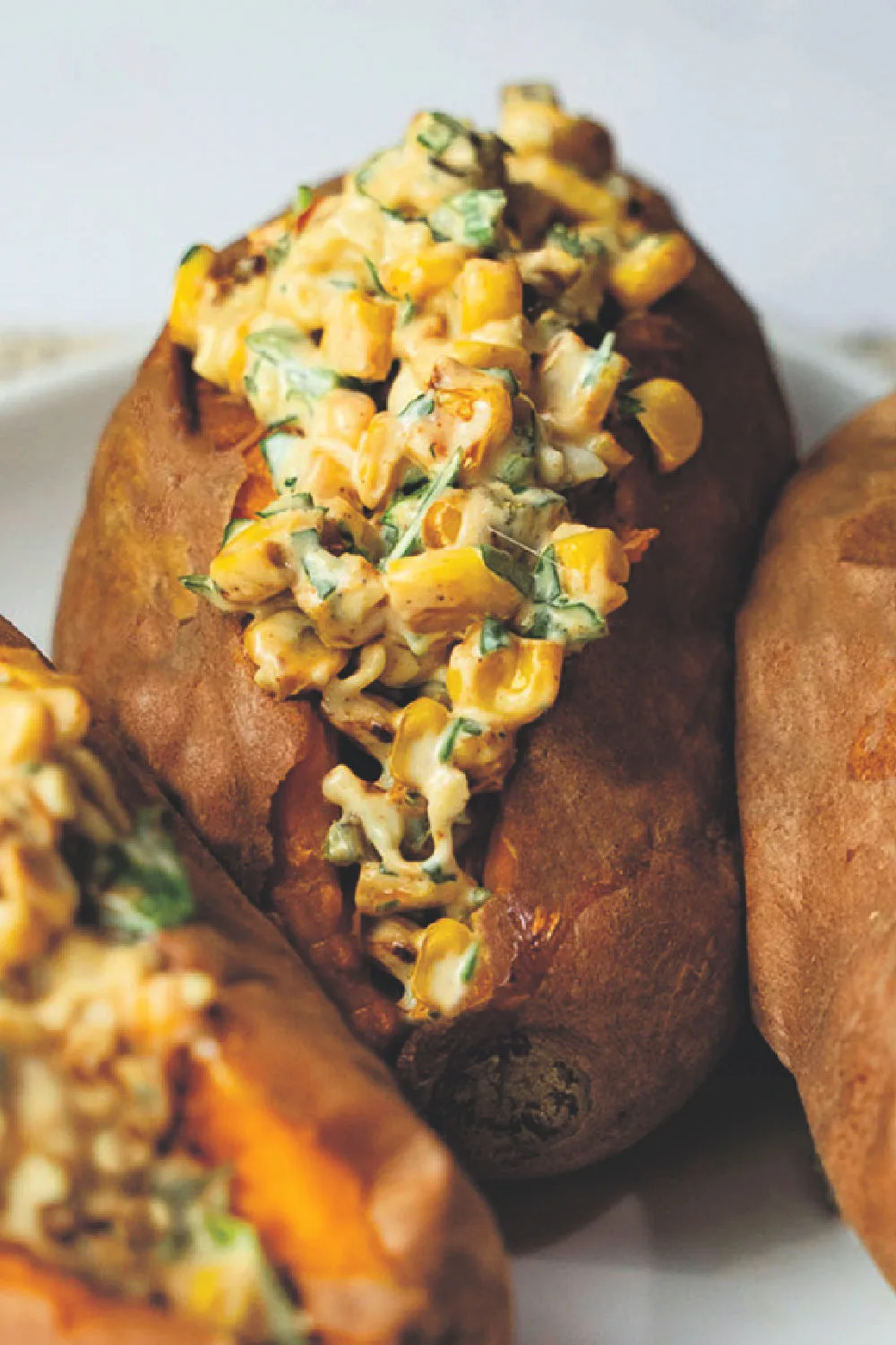 Mexican Street Corn Stuffed Sweet Potatoes