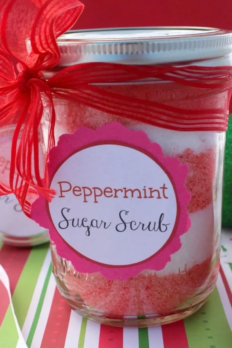 Peppermint Sugar Scrub (Free Printable Labels)