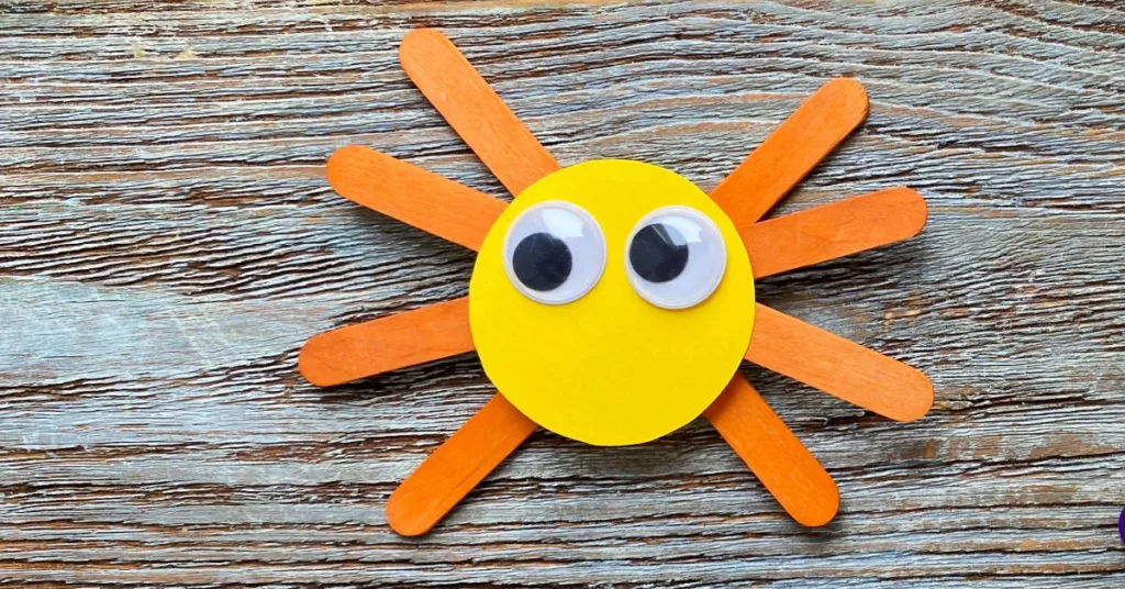 This spider craft offers a fun and colorful way to build skills through creativity.