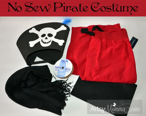 Image for Homemade No Sew Pirate Costume for Kids