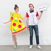 Image for Pizza Slice + Delivery Boy Couples Costume
