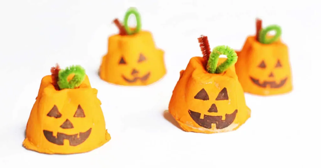 This egg carton pumpkin craft delivers creative fun, skill-building, and charming fall décor in one easy project.