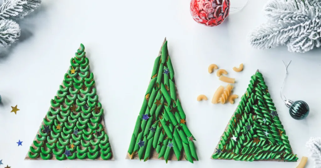 This pasta Christmas tree craft blends creativity, sensory play and skill-building into a project kids enjoy making.