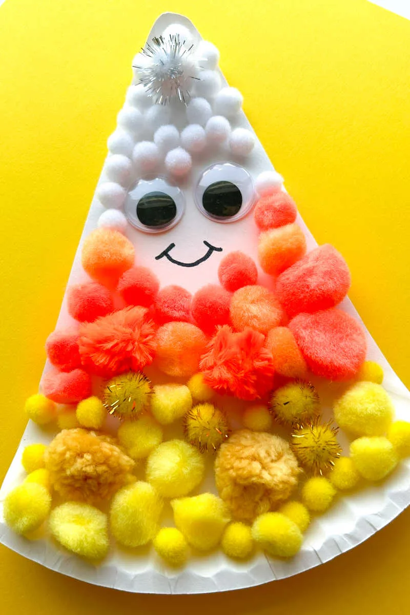 Paper Plate Candy Corn Craft